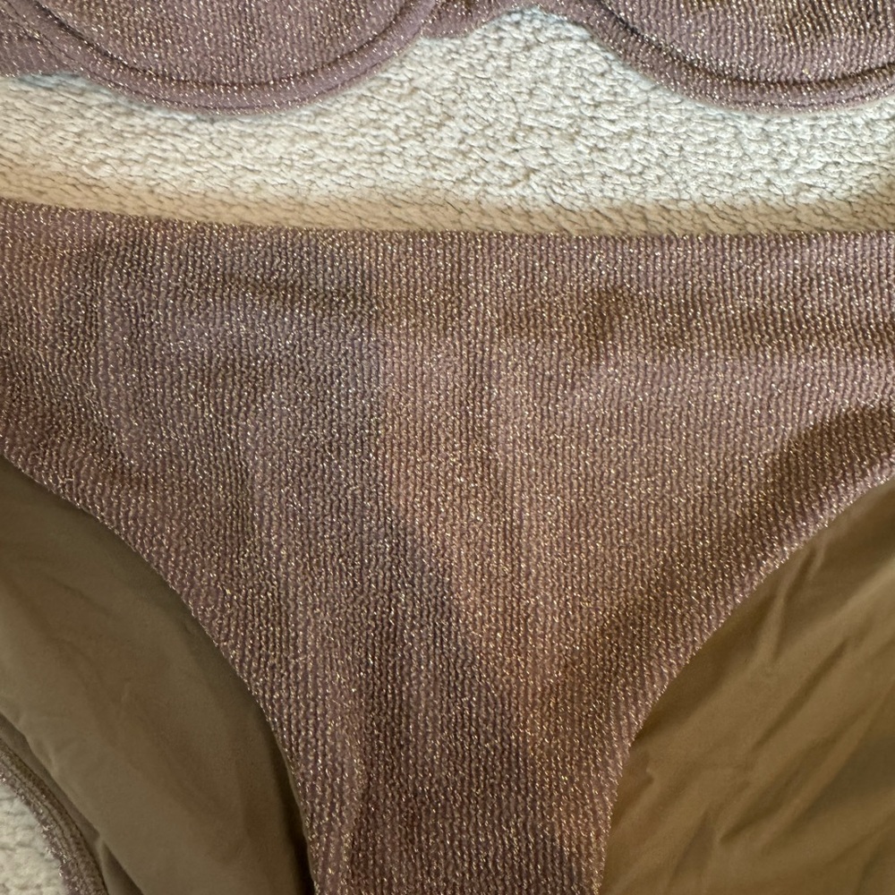 Textured Two-Piece Bikini Set in Taupe - Picture 2 of 4